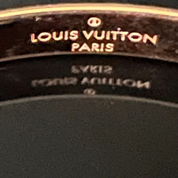 Louis Vuitton Monogram Hinged Bangle Bracelet Rose Gold Tone Size S - Picture 4 of 11